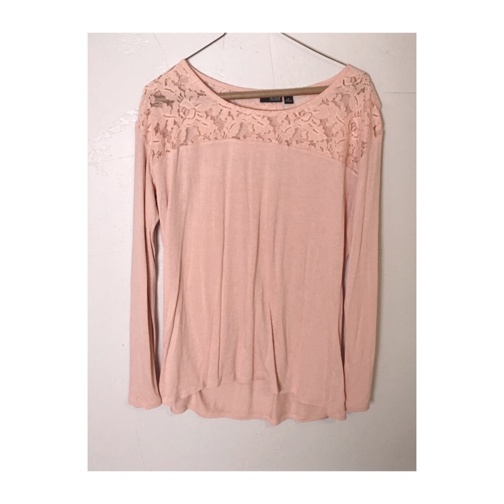 A.n.a Pink Floral Long Sleeve Shirt | Size M